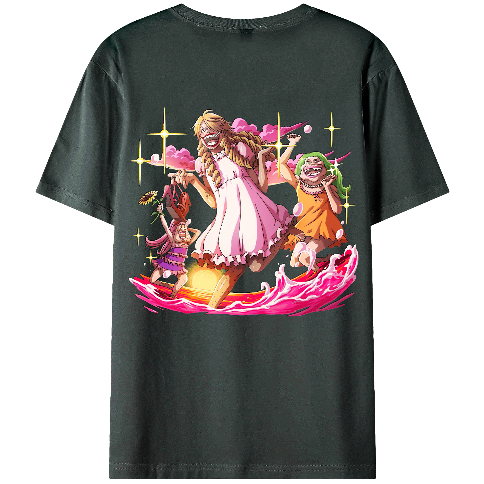 （画像用） ワンピース サンジ ONE PIECE Sanji 綿100％ メンズ半袖Tシャツ（バックプリント） 通気性